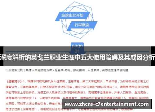 深度解析纳英戈兰职业生涯中五大使用障碍及其成因分析